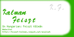 kalman feiszt business card