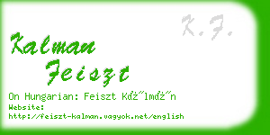 kalman feiszt business card